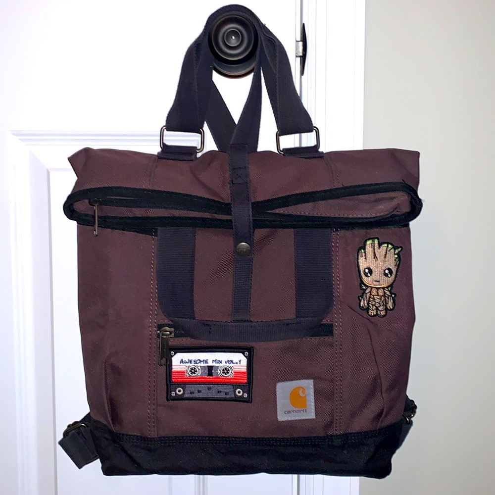 Carhartt Custom Marvel Groot Legacy Hybrid Convertible Backpack Tote Wine